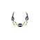 Les Cordes collier bleu