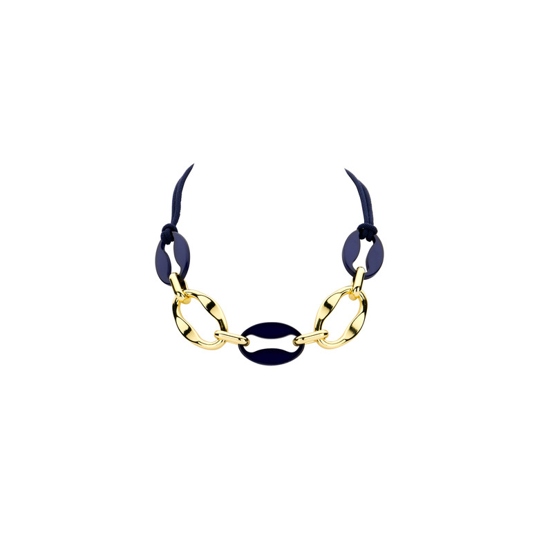 Les Cordes collier bleu 1
