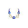 Les Cordes collier bleu