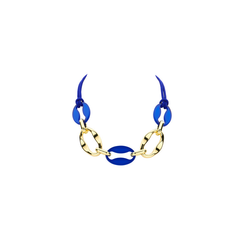 Les Cordes halskette blau 1