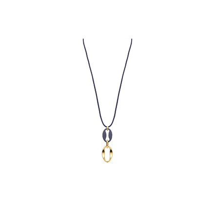 Les Cordes halsketting blauw
