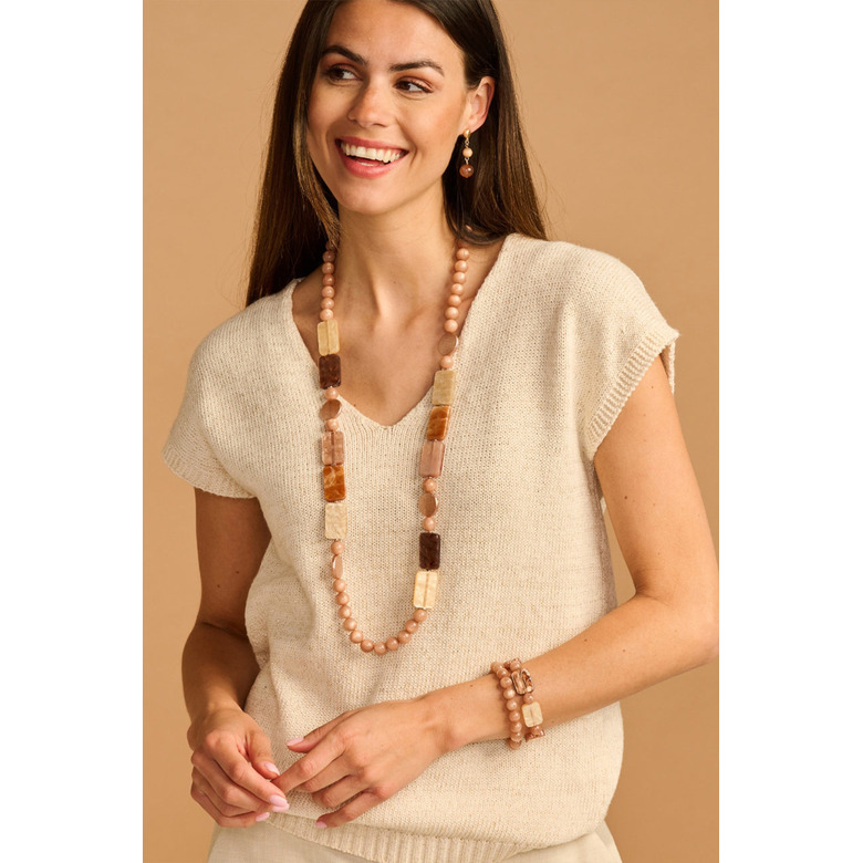 Les Cordes collier beige 2