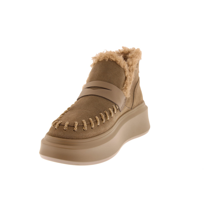 Tosca Blu enkellaarsjes taupe 3