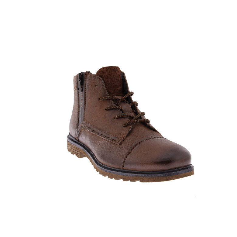 Bugattishoes hoge schoenen cognac 2