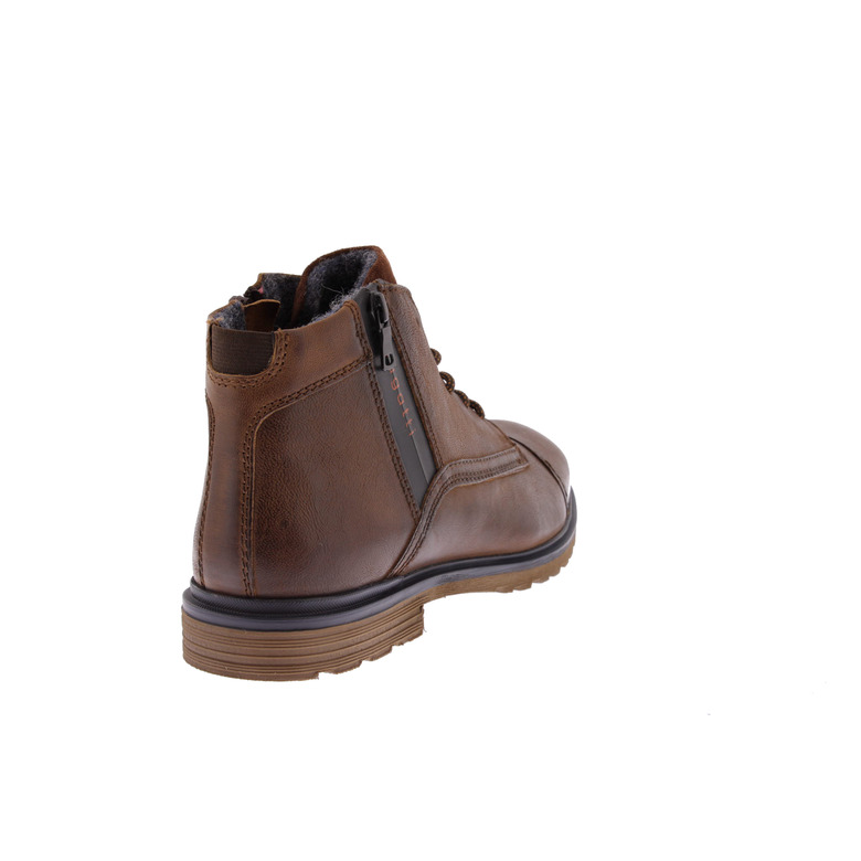 Bugattishoes hoge schoenen cognac 4