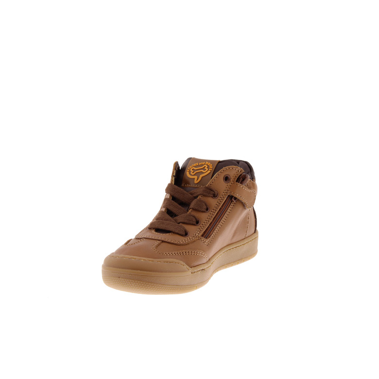 Stones And Bones hoge schoenen cognac 3