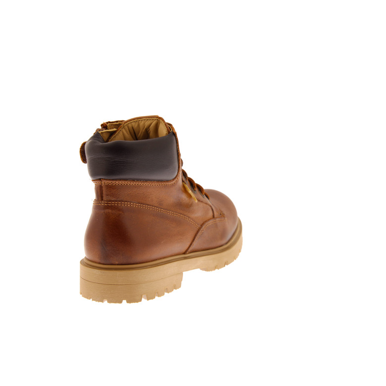 Stones And Bones hoge schoenen cognac 4