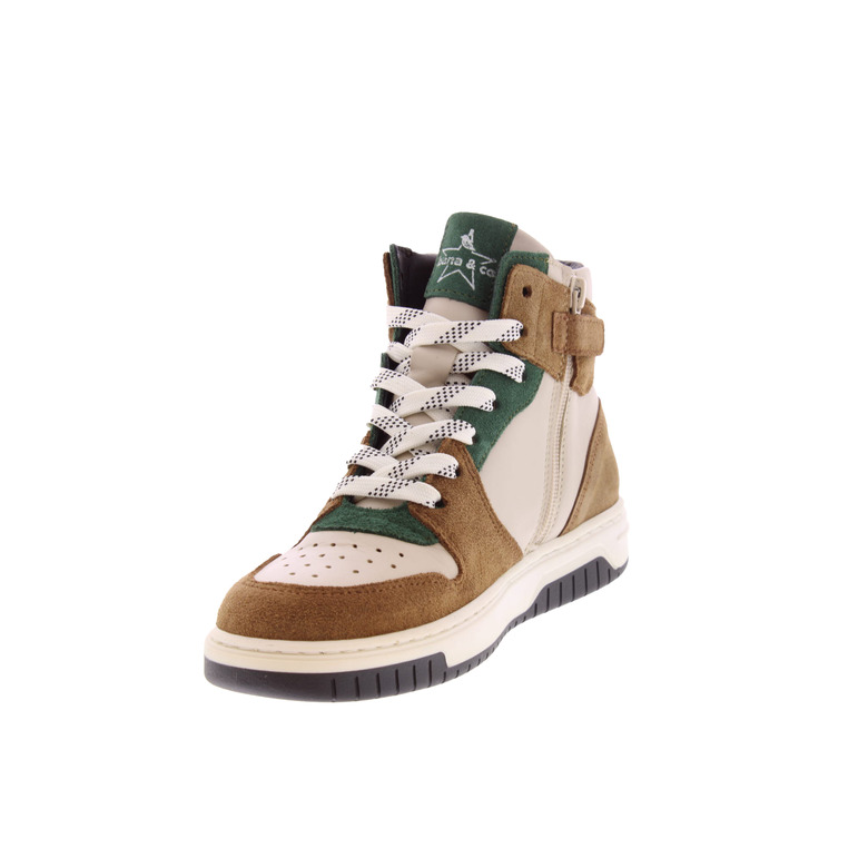 Bana & Co hoge schoenen cognac 3
