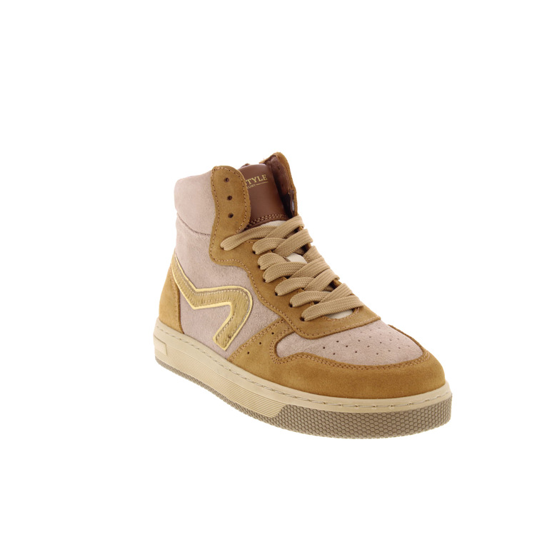 Hip hoge schoenen camel 2