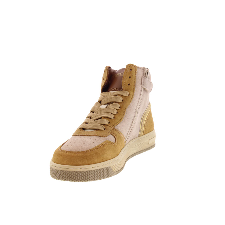 Hip hoge schoenen camel 3