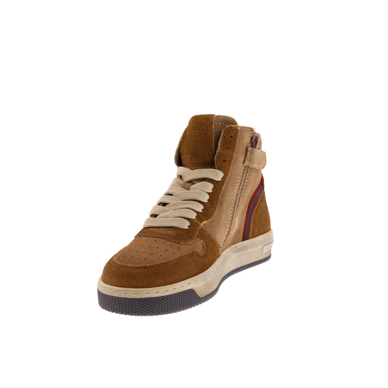 Hip hoge schoenen cognac 3