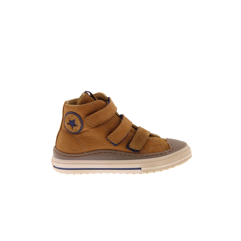 Stones And Bones hoge schoenen cognac 1
