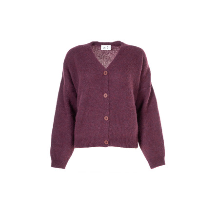 Niu cardigan paars