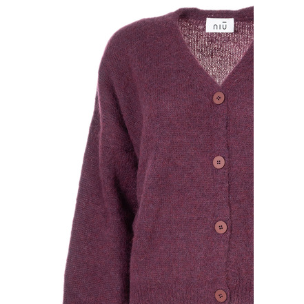 Niu cardigan paars