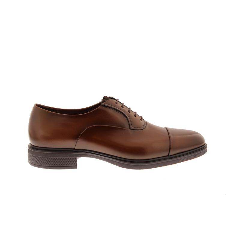Santoni lace shoes cognac 1