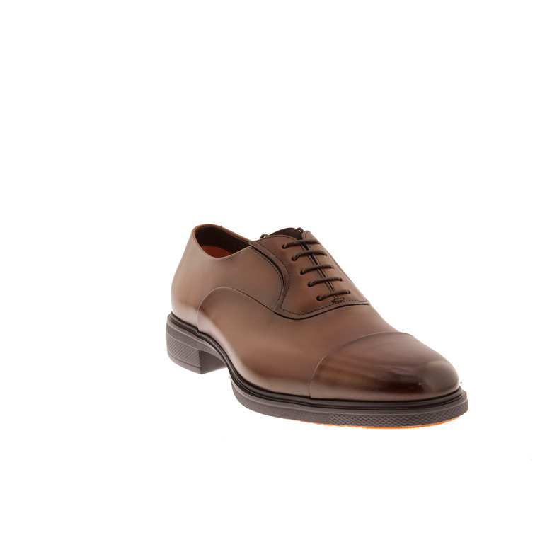 Santoni lace shoes cognac 2