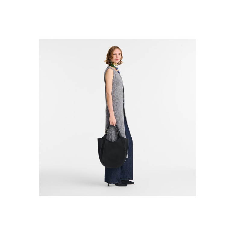 Longchamp schultertasche schwarz 3