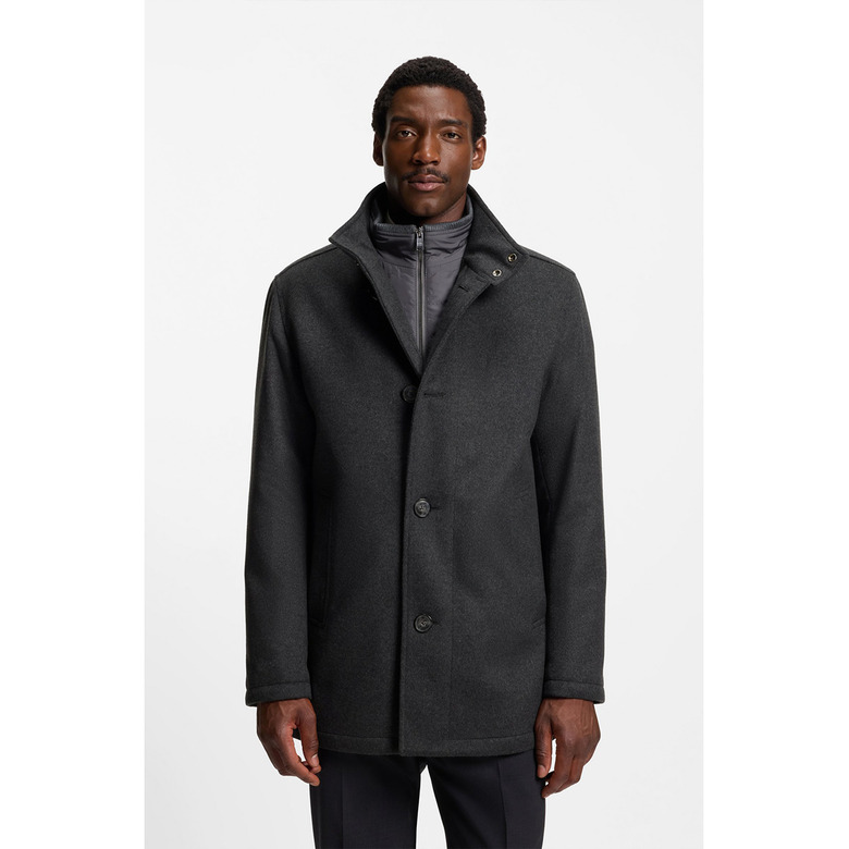 Boss coat grey 2