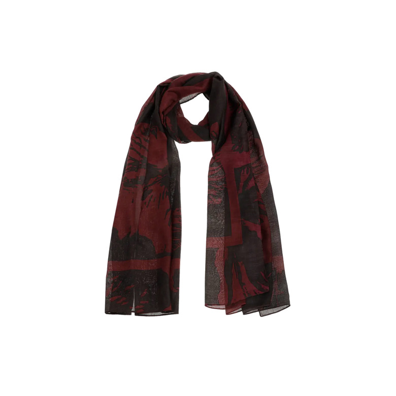 Xandres schal bordeaux 1
