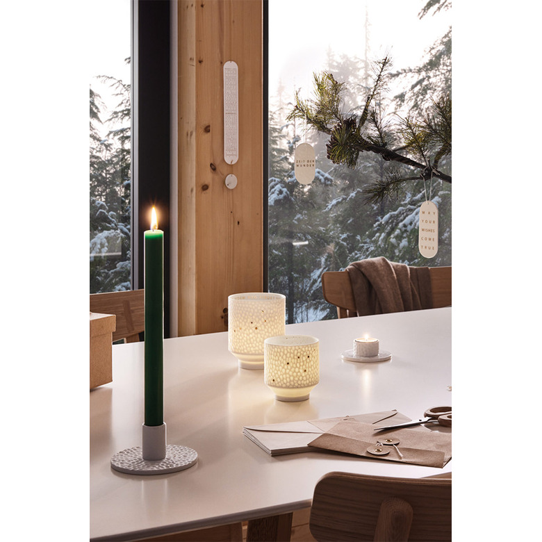 Rader theelichtje / kandelaar wit 2