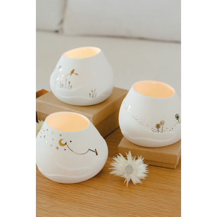 Rader theelichtje / kandelaar wit