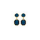 Les Cordes ohrringe blau 1