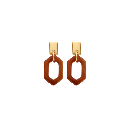 Les Cordes ohrringe cognac