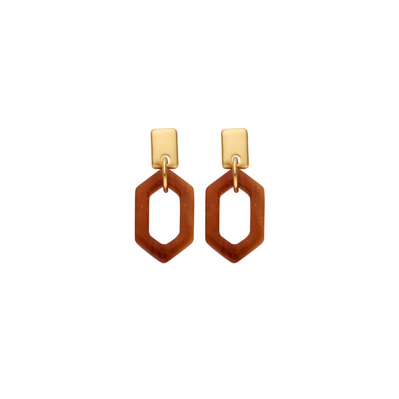 Les Cordes ohrringe cognac 1
