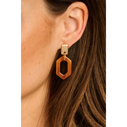 Les Cordes earrings cognac