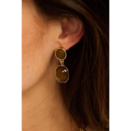Les Cordes earrings brown
