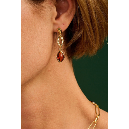 Les Cordes earrings cognac
