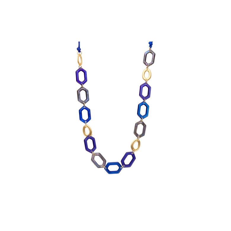 Les Cordes halskette blau 1