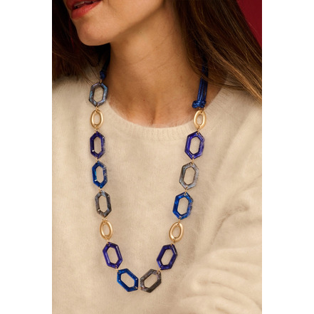 Les Cordes necklace blue