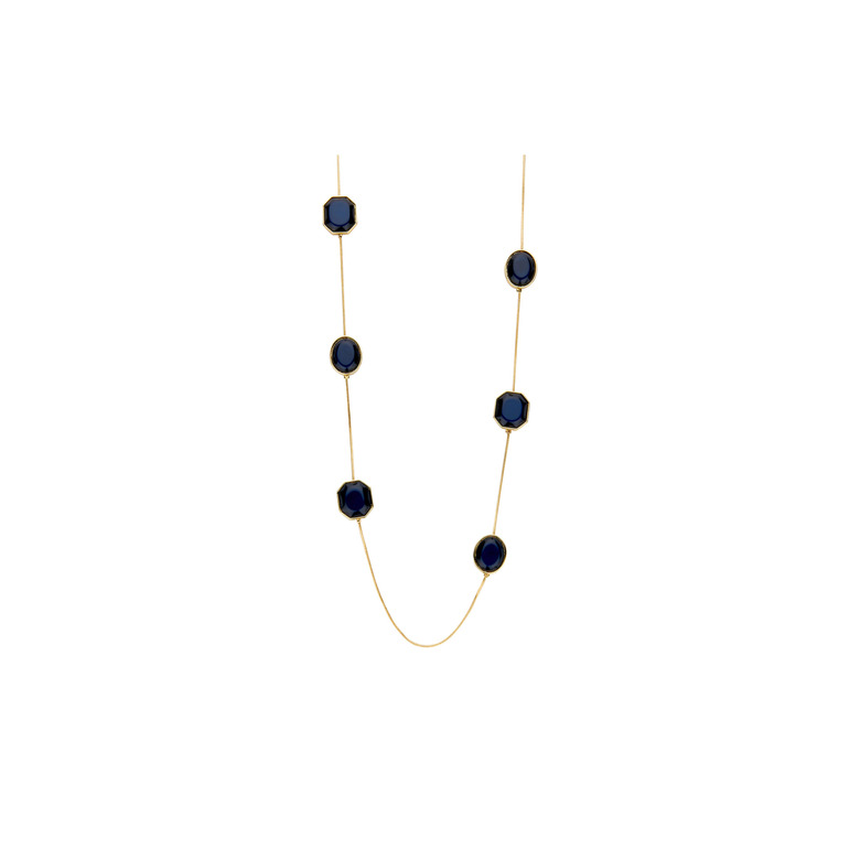 Les Cordes halskette blau 1