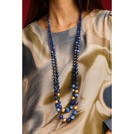Les Cordes necklace blue