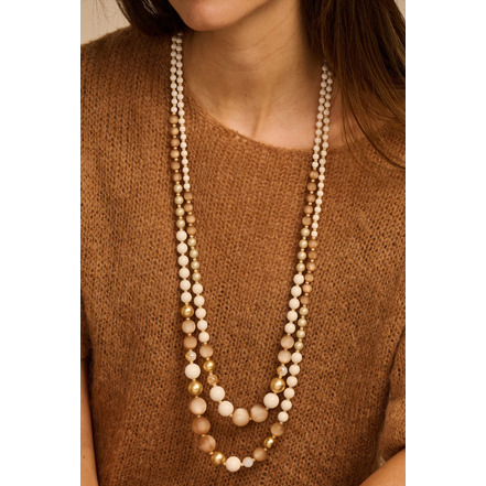 Les Cordes necklace ecru