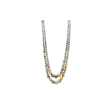 Les Cordes collier gris