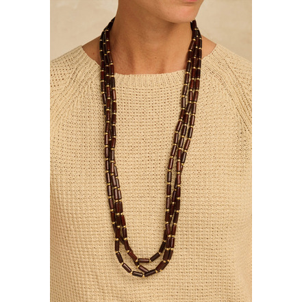 Les Cordes necklace brown