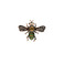 Les Cordes broche bronze 1