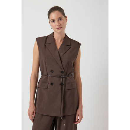 Y.a.s vest brown
