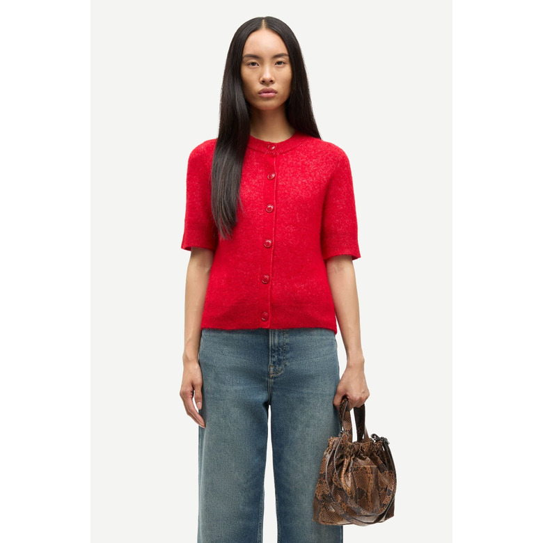 Samsoe&samsoe cardigan rood 2