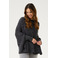 Cream poncho zwart 2