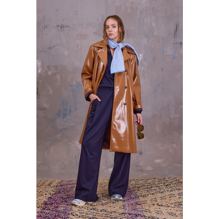 Nathalie Vleeschouwer mantel cognac
