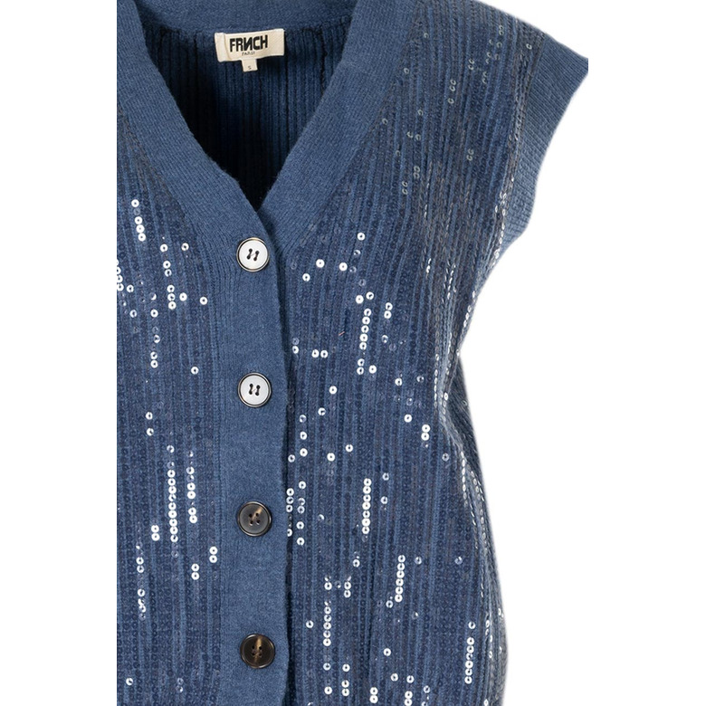 Frnch cardigan blauw 2