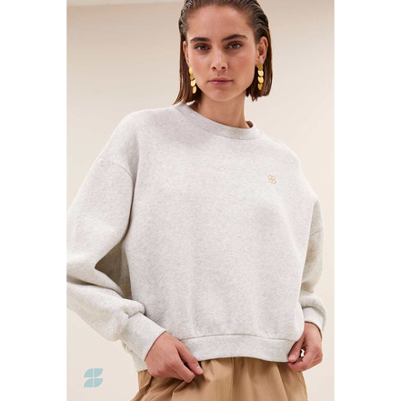 By-bar sweater grijs