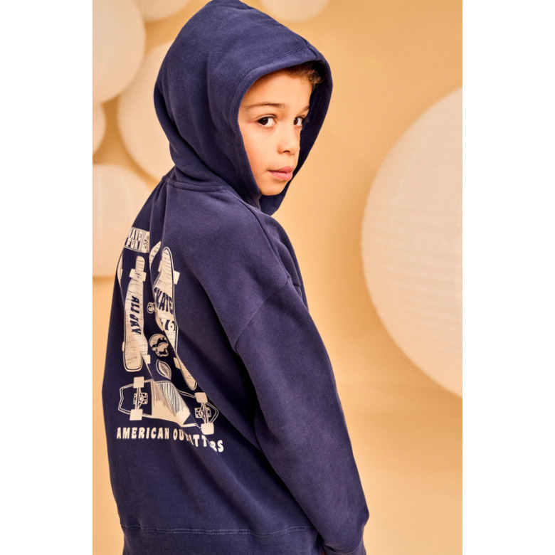 American Outfitters hoodie bleu 3