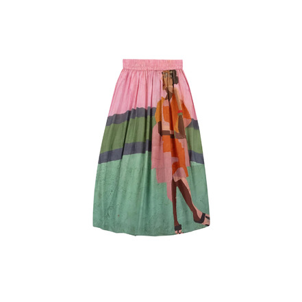 Talking Walls skirt multicolor