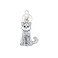 Seidenfelt bag charm silver