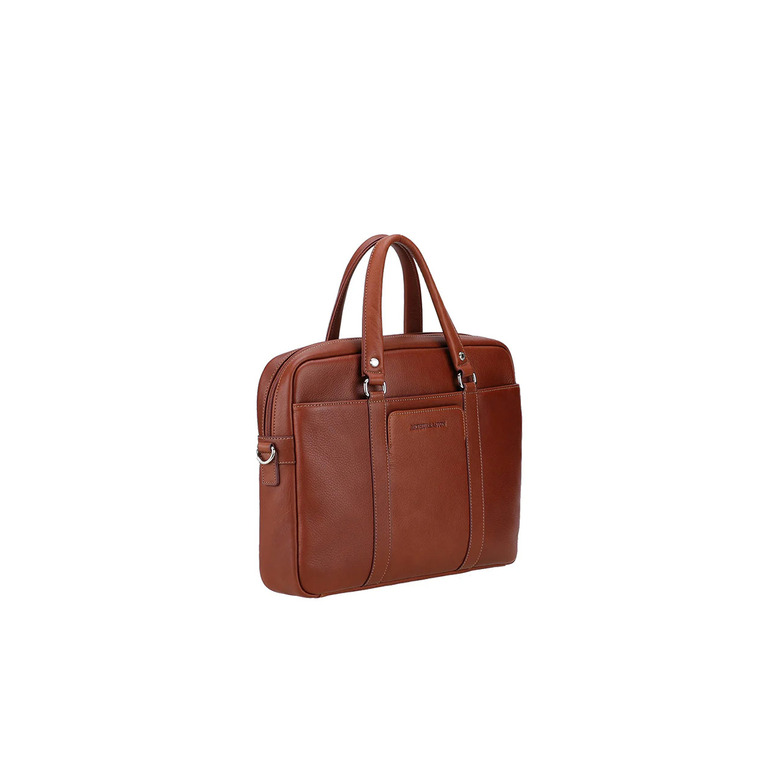 Arthur & Aston briefcase cognac 2