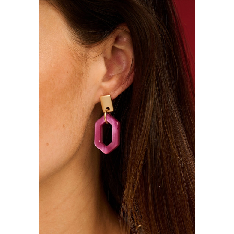 Les Cordes boucles d'oreilles violet 2